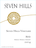 Seven Hills Winery Merlot Seven Hills Vineyard Walla Walla Valley 2014