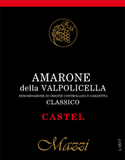 Mazzi Amarone della Valpolicella Classico Castel 2016