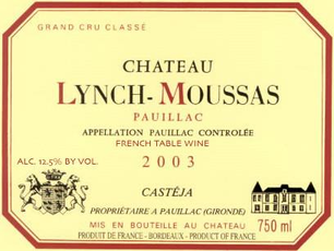 Château Lynch-Moussas Pauillac Grand – Cellar Cru Grand 5eme Wine Classe