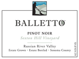 Balletto Pinot Noir Sexton Hill Vineyard 2015