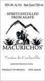 Mezcal Macurichos Limited Production Puntas De Cucharilla 100% Agave