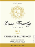 Ross Family Cellars Cabernet Sauvignon Estate Grown Cherry Hill Vineyard Rattlesnake Hills
