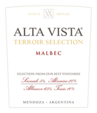 Alta Vista Malbec Terroir Selection Estate Bottled 2018
