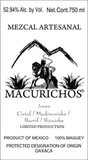 Mezcal Macurichos Limited Production Cirial Madrecuishe Barril Bicuishe Joven Mezcal Artesanal