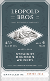Leopold Bros. 4 Year Old Barrel Aged Straight Bourbon Whiskey
