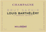Champagne Louis Barthelemy Champagne Brut Saphir Millesime 2014