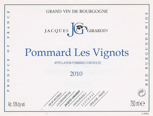 Domaine Jacques Girardin Pommard Les Vignots 2019
